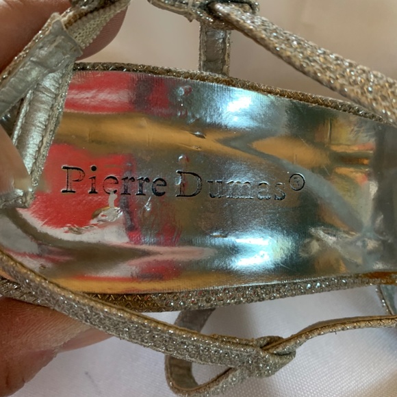 Sparkly Pierre Dumas Silver Strappy Sandals Heels! - Picture 6 of 8